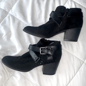 Black high heel wedges